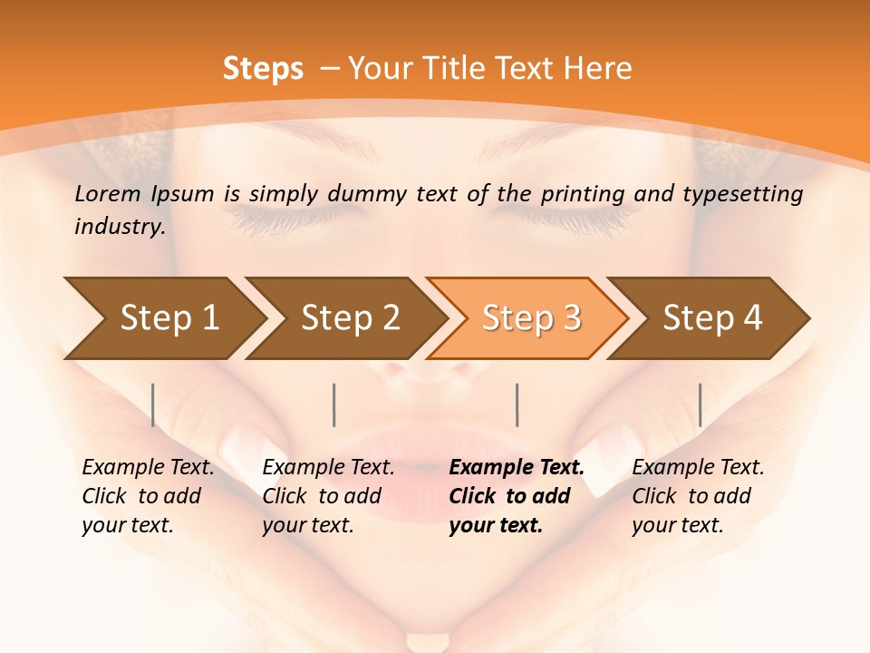 A Woman With A Towel On Her Head With Her Eyes Closed PowerPoint Template