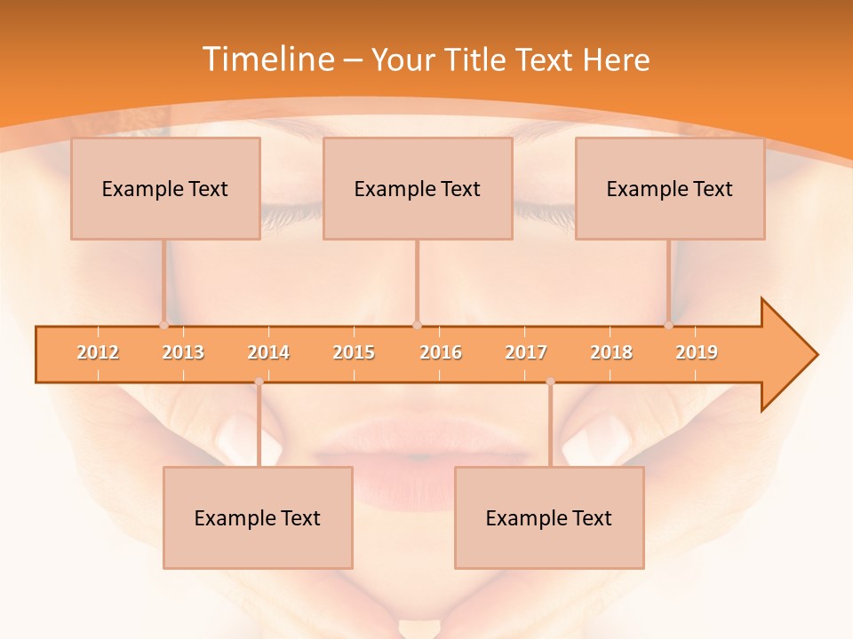 A Woman With A Towel On Her Head With Her Eyes Closed PowerPoint Template
