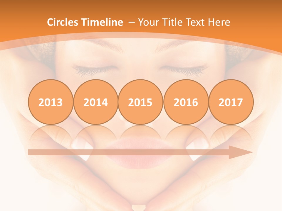 A Woman With A Towel On Her Head With Her Eyes Closed PowerPoint Template