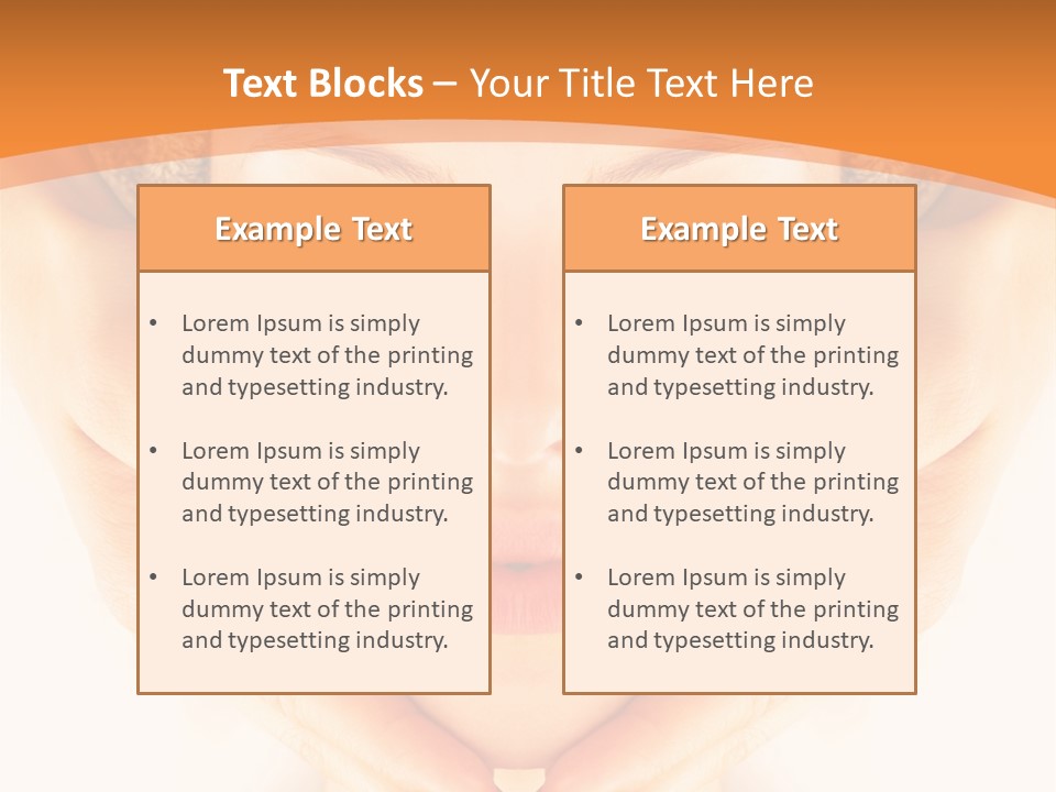 A Woman With A Towel On Her Head With Her Eyes Closed PowerPoint Template