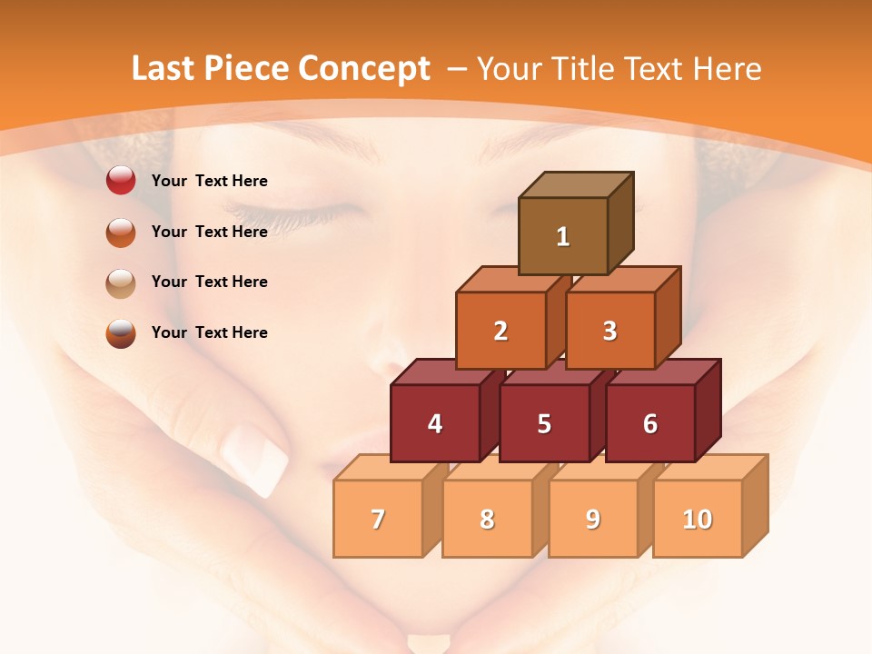 A Woman With A Towel On Her Head With Her Eyes Closed PowerPoint Template