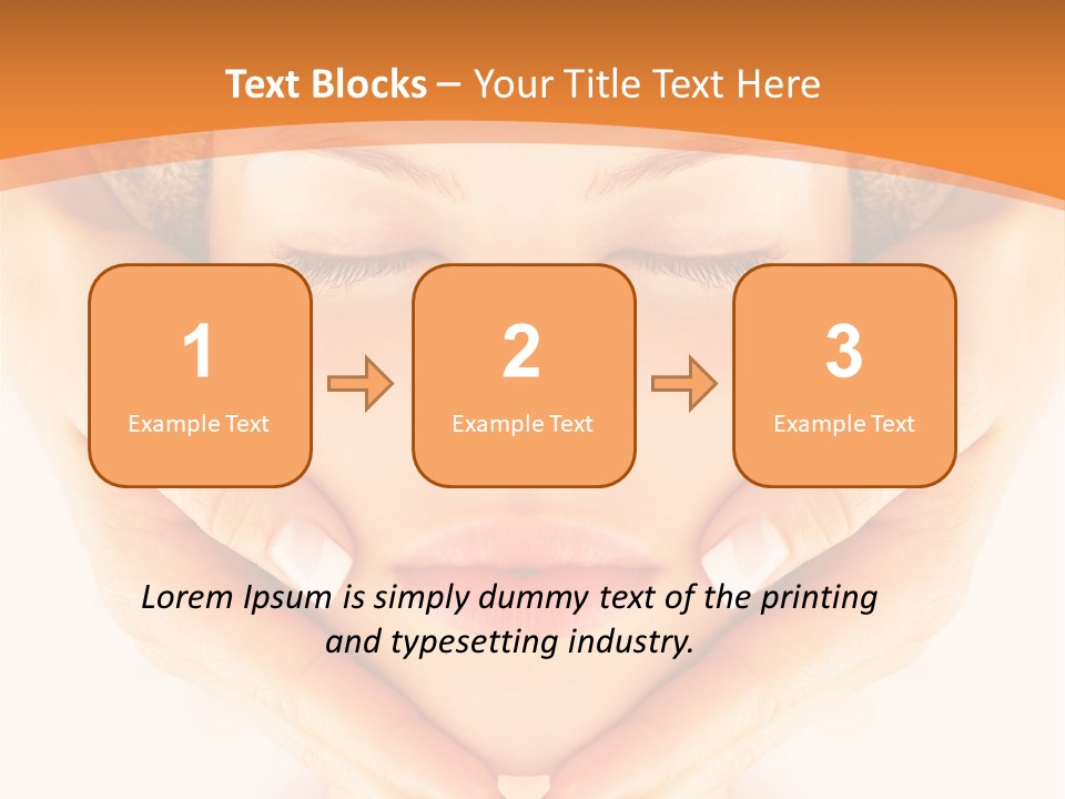 A Woman With A Towel On Her Head With Her Eyes Closed PowerPoint Template