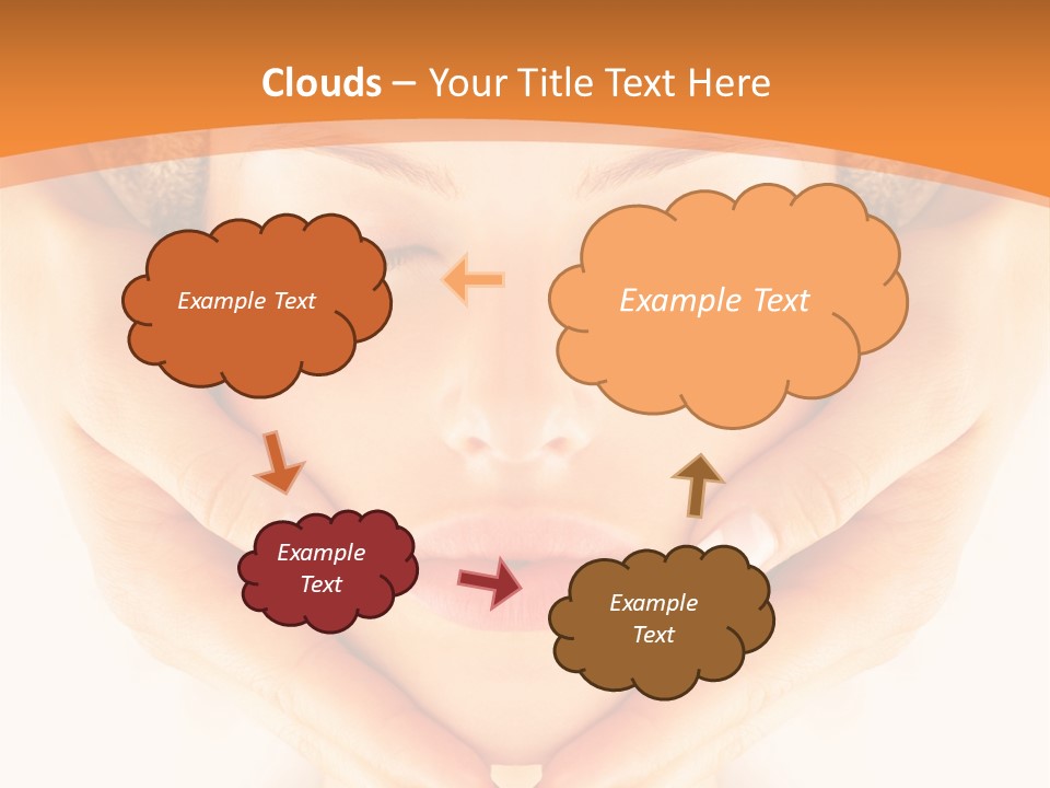 A Woman With A Towel On Her Head With Her Eyes Closed PowerPoint Template