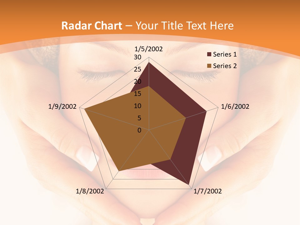 A Woman With A Towel On Her Head With Her Eyes Closed PowerPoint Template
