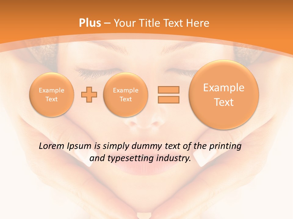 A Woman With A Towel On Her Head With Her Eyes Closed PowerPoint Template