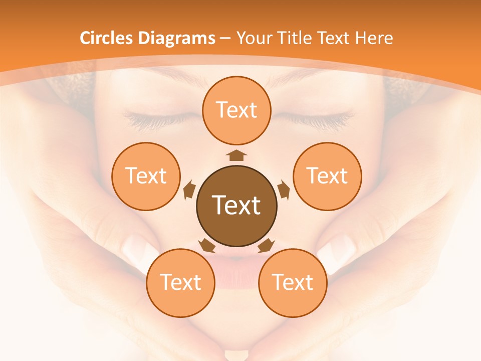 A Woman With A Towel On Her Head With Her Eyes Closed PowerPoint Template