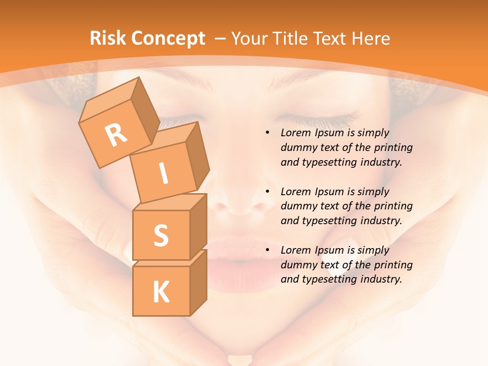 A Woman With A Towel On Her Head With Her Eyes Closed PowerPoint Template