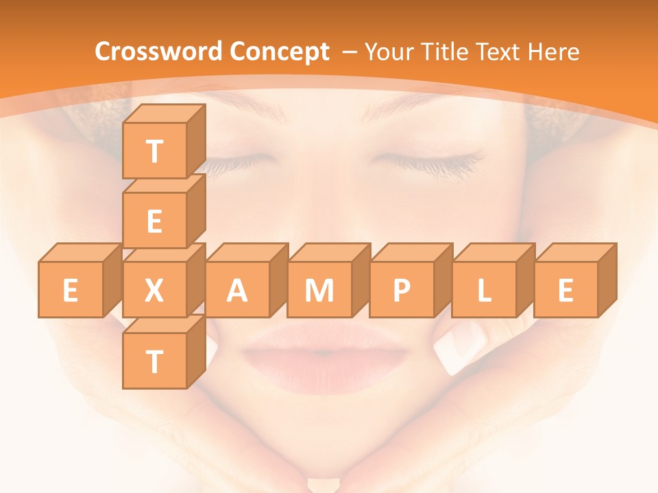 A Woman With A Towel On Her Head With Her Eyes Closed PowerPoint Template