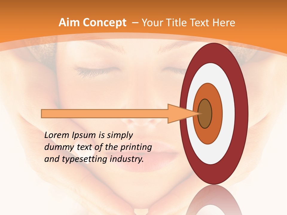 A Woman With A Towel On Her Head With Her Eyes Closed PowerPoint Template