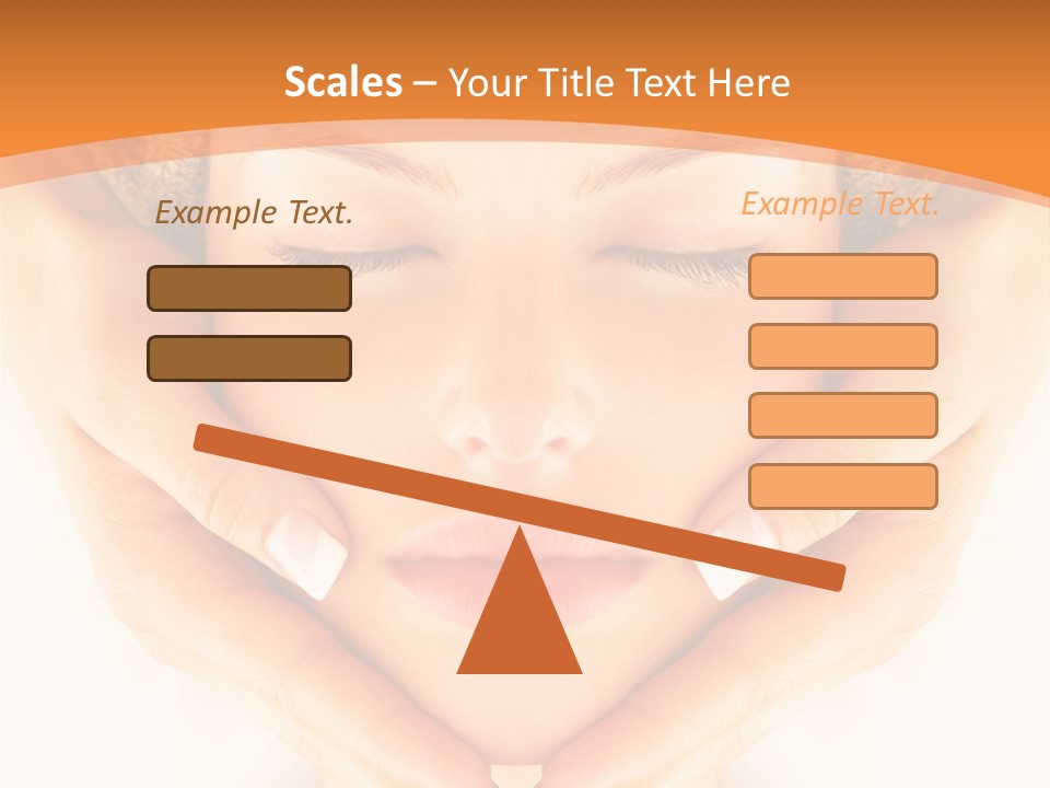 A Woman With A Towel On Her Head With Her Eyes Closed PowerPoint Template