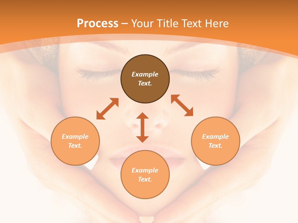 A Woman With A Towel On Her Head With Her Eyes Closed PowerPoint Template