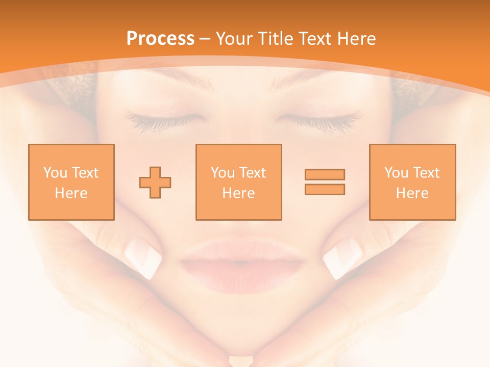 A Woman With A Towel On Her Head With Her Eyes Closed PowerPoint Template