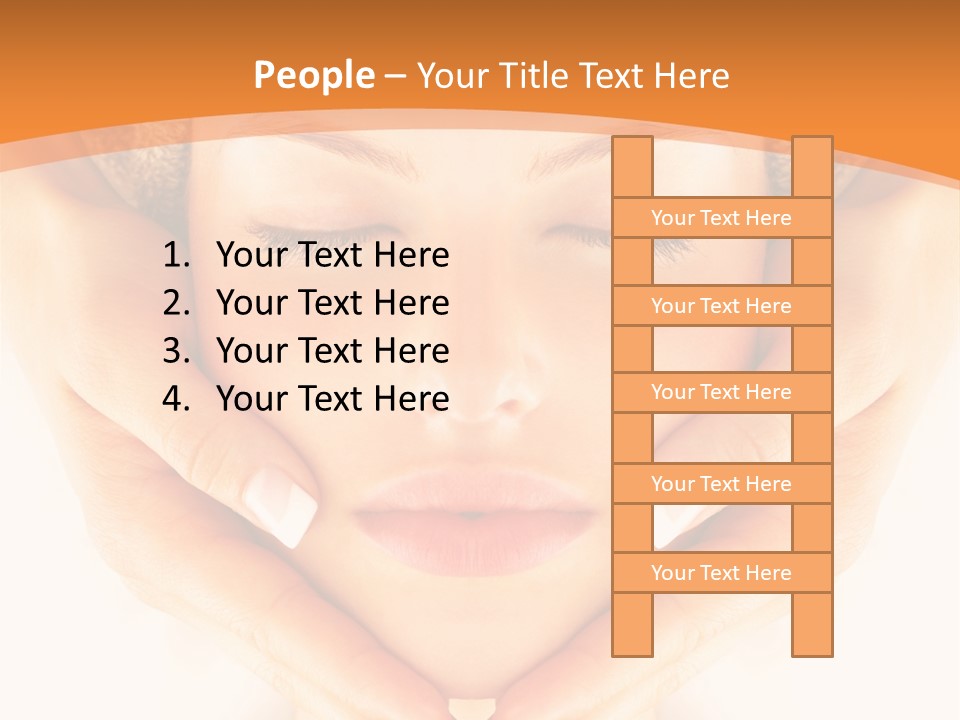 A Woman With A Towel On Her Head With Her Eyes Closed PowerPoint Template