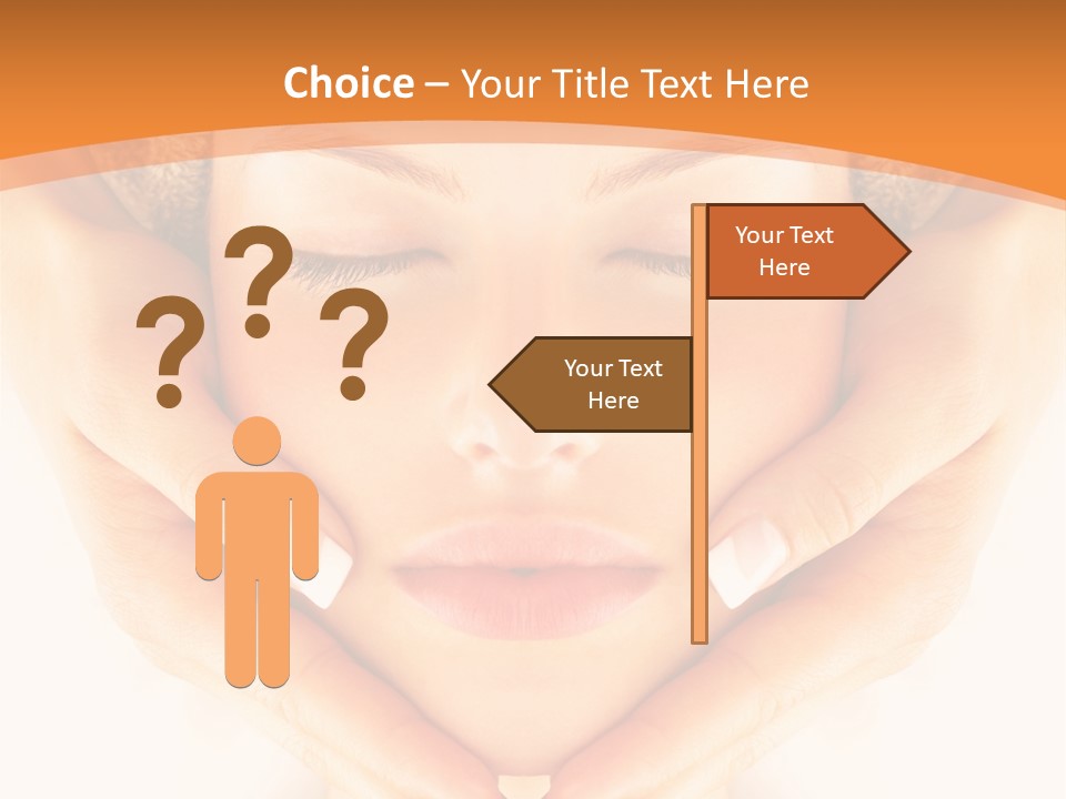 A Woman With A Towel On Her Head With Her Eyes Closed PowerPoint Template