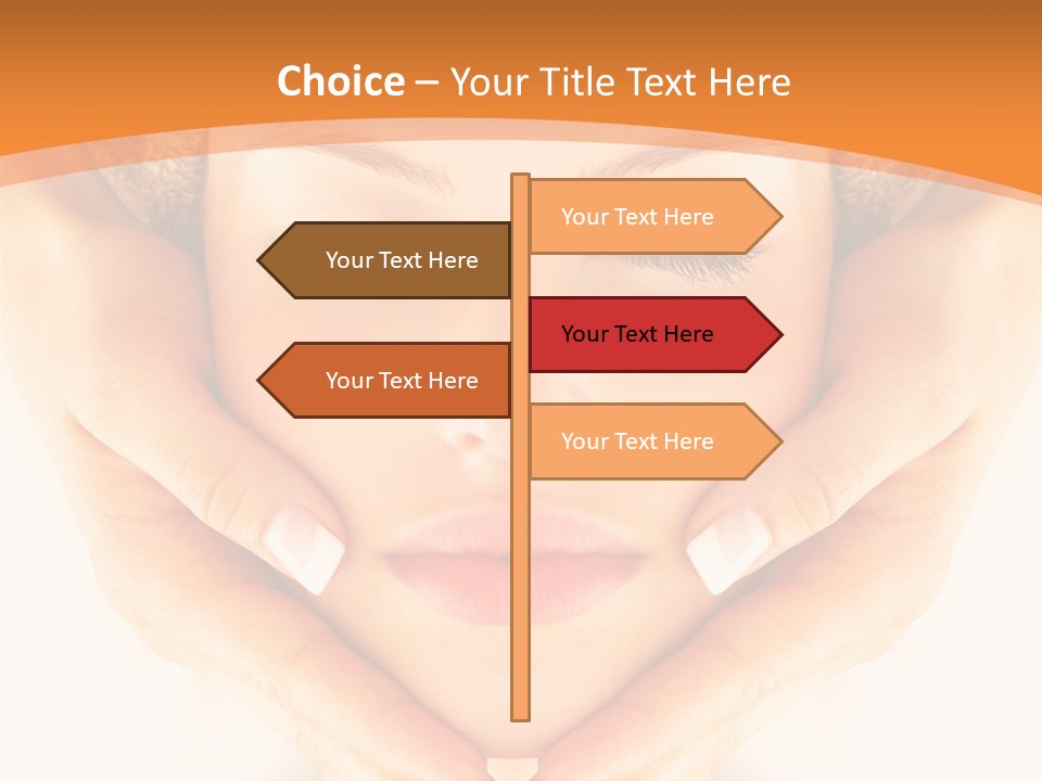 A Woman With A Towel On Her Head With Her Eyes Closed PowerPoint Template