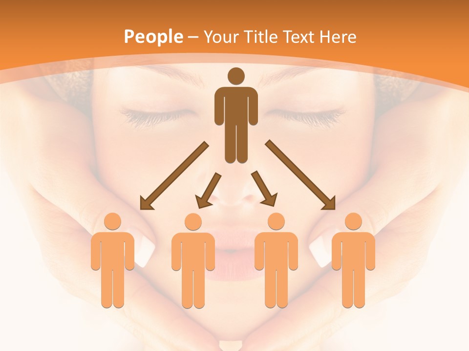 A Woman With A Towel On Her Head With Her Eyes Closed PowerPoint Template