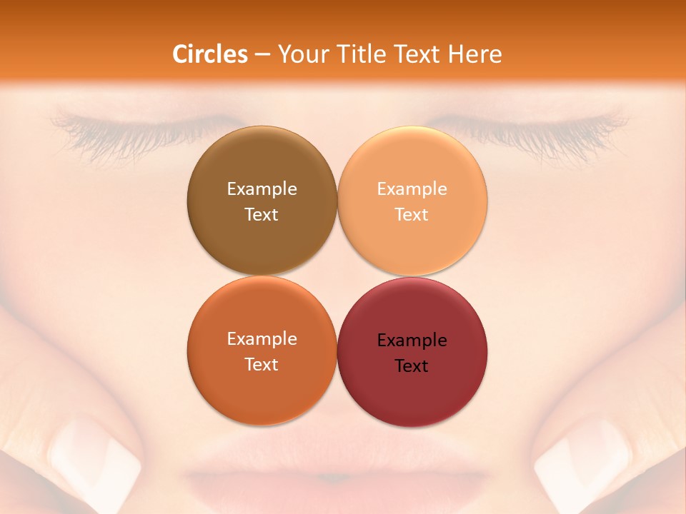 A Woman With Her Eyes Closed With Her Hands On Her Face PowerPoint Template