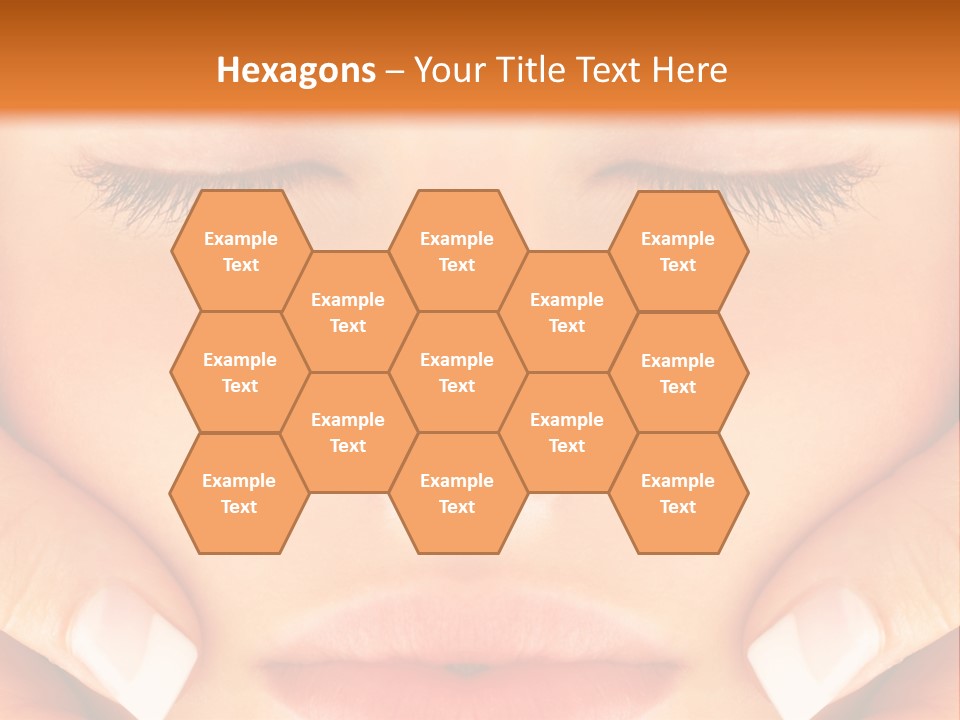 A Woman With Her Eyes Closed With Her Hands On Her Face PowerPoint Template