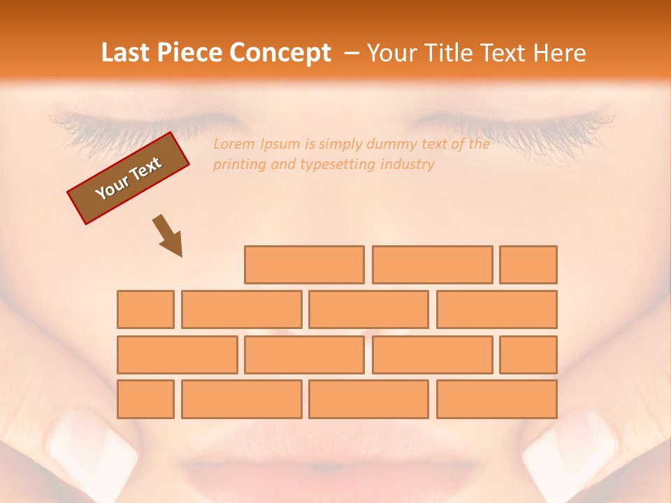 A Woman With Her Eyes Closed With Her Hands On Her Face PowerPoint Template