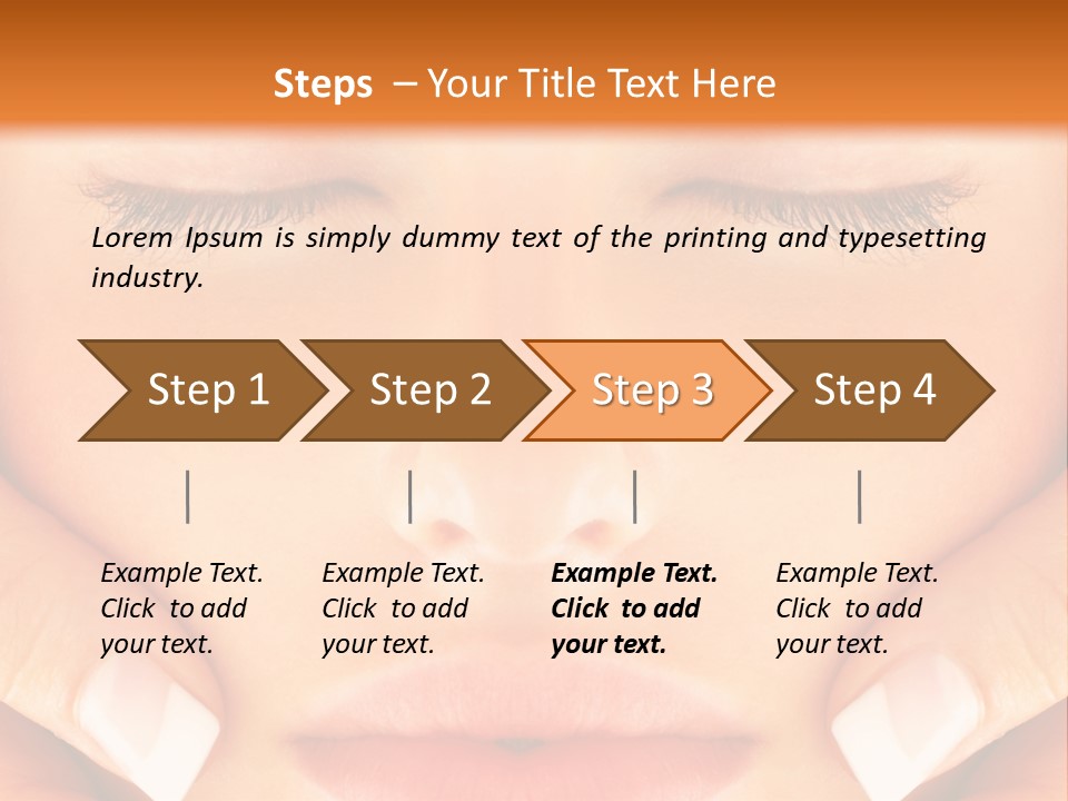 A Woman With Her Eyes Closed With Her Hands On Her Face PowerPoint Template