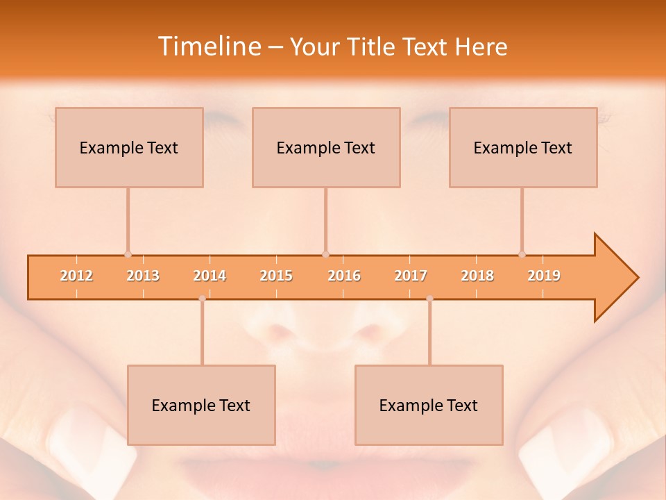 A Woman With Her Eyes Closed With Her Hands On Her Face PowerPoint Template