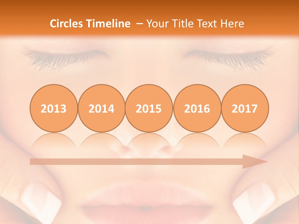 A Woman With Her Eyes Closed With Her Hands On Her Face PowerPoint Template