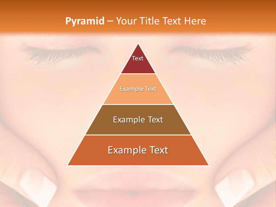 A Woman With Her Eyes Closed With Her Hands On Her Face PowerPoint Template