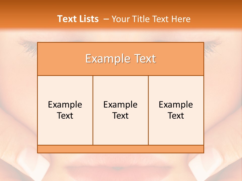 A Woman With Her Eyes Closed With Her Hands On Her Face PowerPoint Template