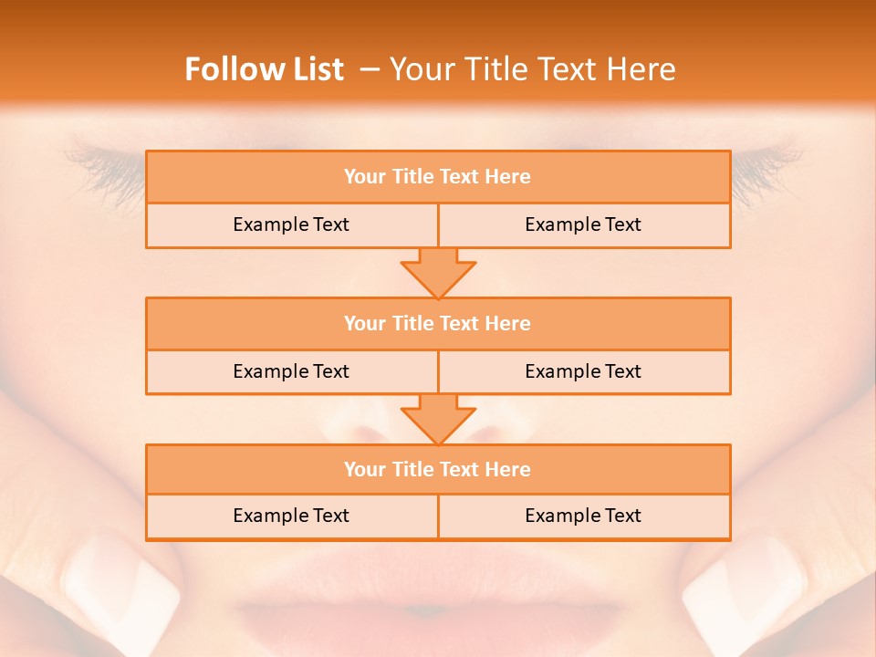 A Woman With Her Eyes Closed With Her Hands On Her Face PowerPoint Template