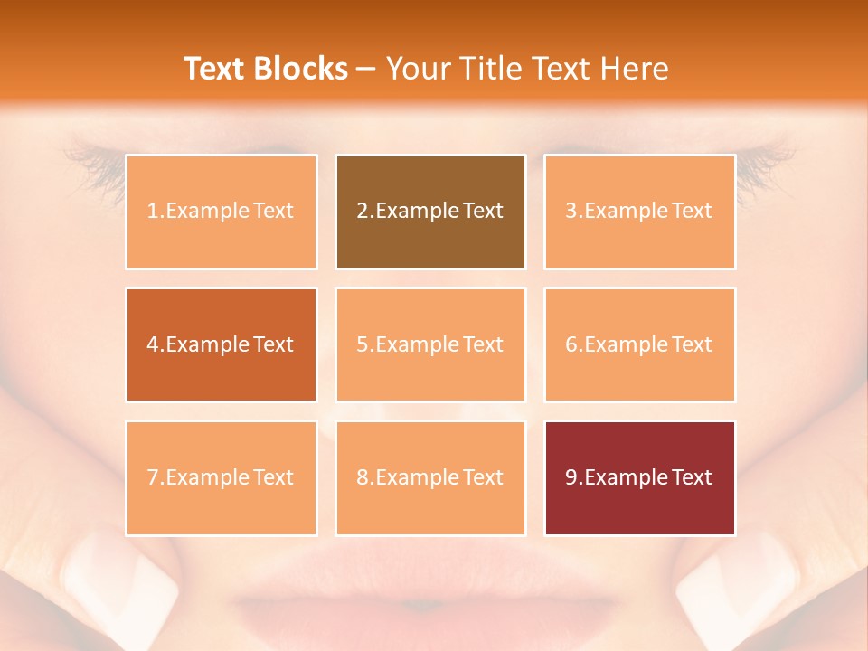 A Woman With Her Eyes Closed With Her Hands On Her Face PowerPoint Template