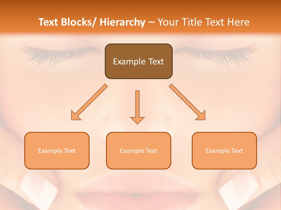 A Woman With Her Eyes Closed With Her Hands On Her Face PowerPoint Template