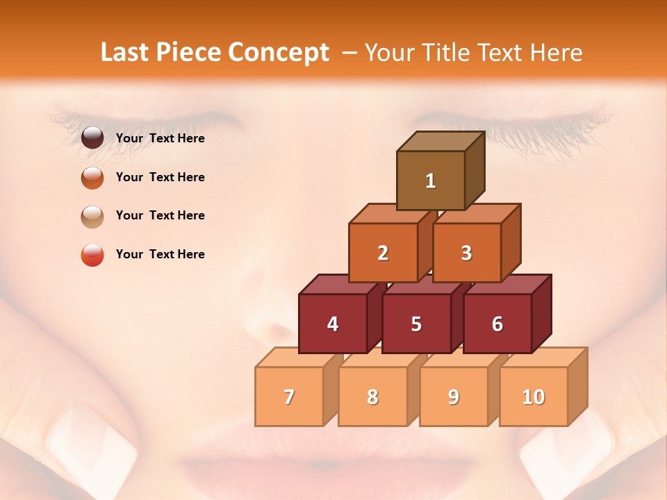 A Woman With Her Eyes Closed With Her Hands On Her Face PowerPoint Template