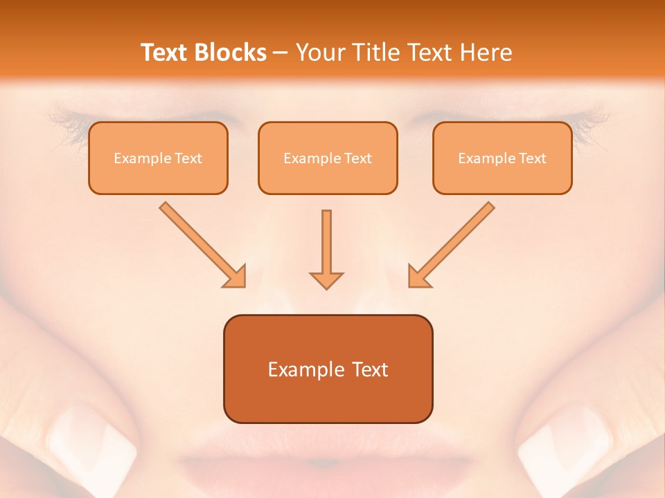 A Woman With Her Eyes Closed With Her Hands On Her Face PowerPoint Template