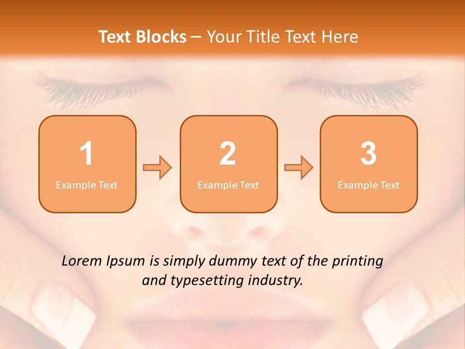 A Woman With Her Eyes Closed With Her Hands On Her Face PowerPoint Template