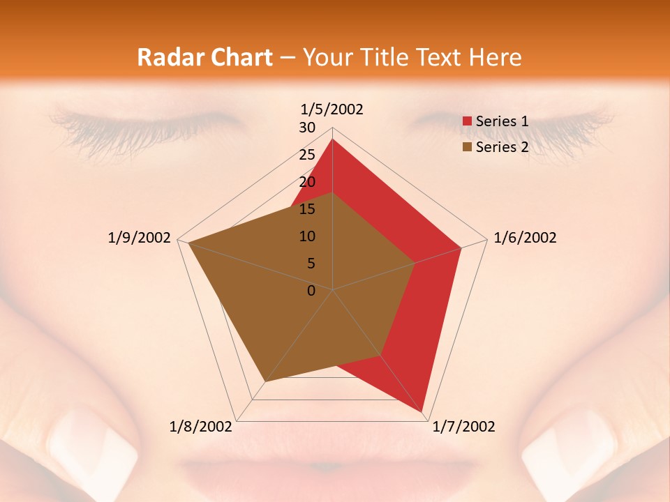 A Woman With Her Eyes Closed With Her Hands On Her Face PowerPoint Template