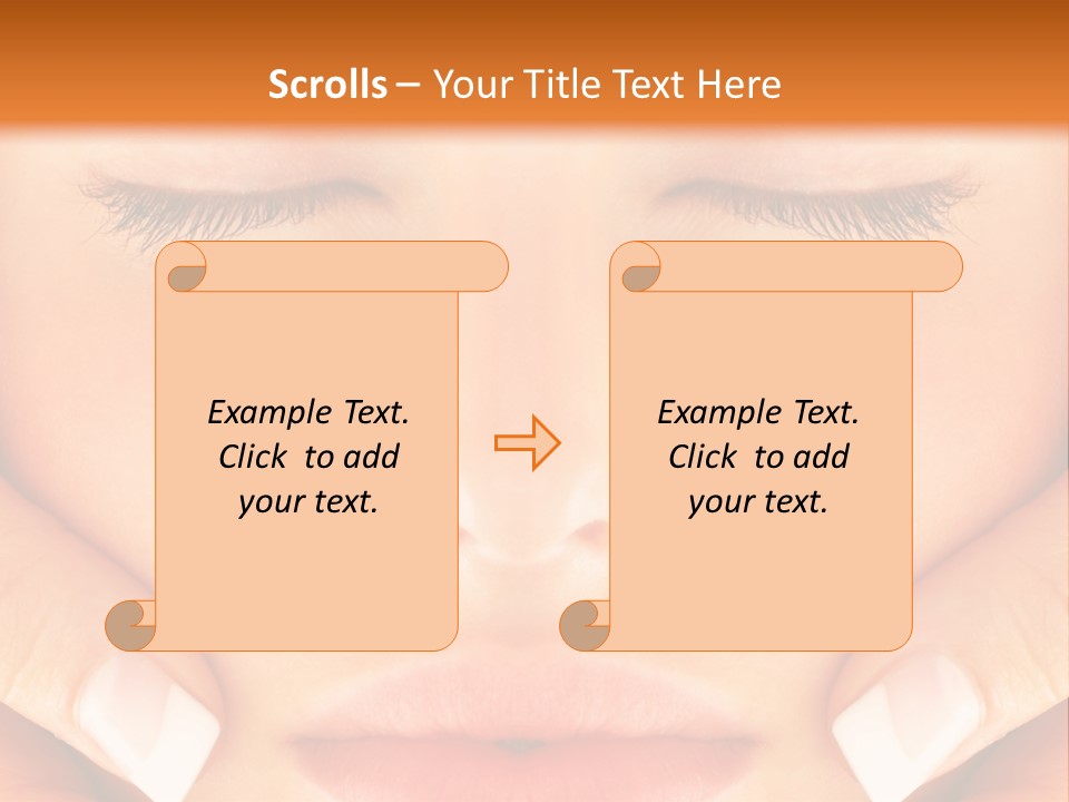A Woman With Her Eyes Closed With Her Hands On Her Face PowerPoint Template
