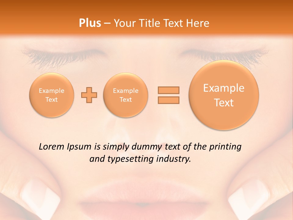 A Woman With Her Eyes Closed With Her Hands On Her Face PowerPoint Template