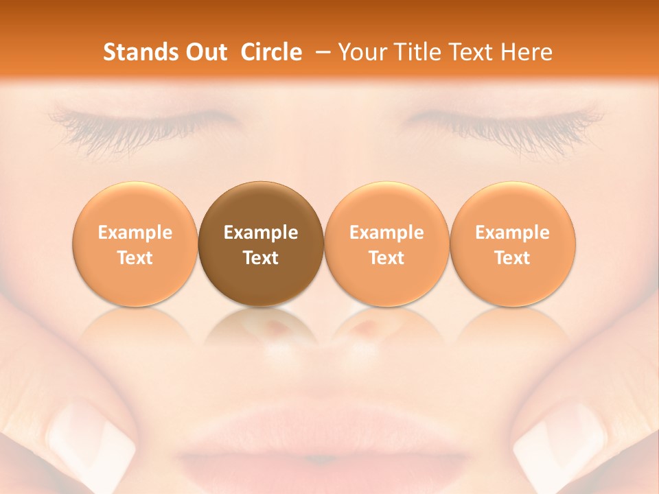 A Woman With Her Eyes Closed With Her Hands On Her Face PowerPoint Template