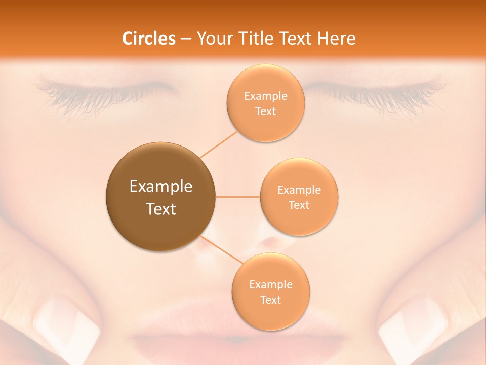 A Woman With Her Eyes Closed With Her Hands On Her Face PowerPoint Template