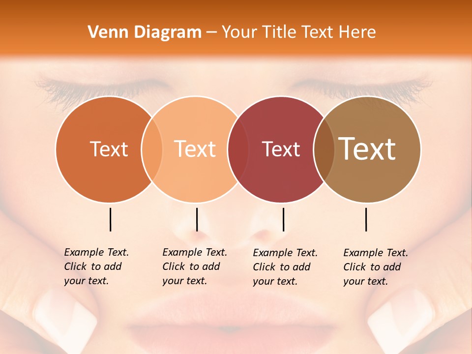 A Woman With Her Eyes Closed With Her Hands On Her Face PowerPoint Template