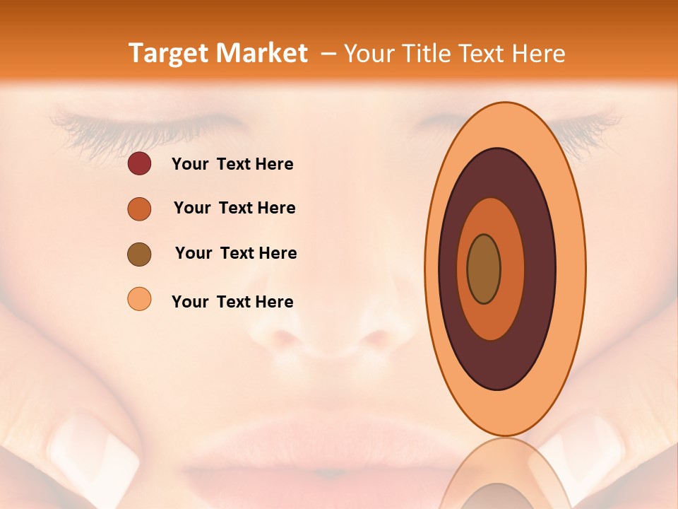 A Woman With Her Eyes Closed With Her Hands On Her Face PowerPoint Template