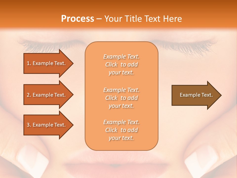 A Woman With Her Eyes Closed With Her Hands On Her Face PowerPoint Template