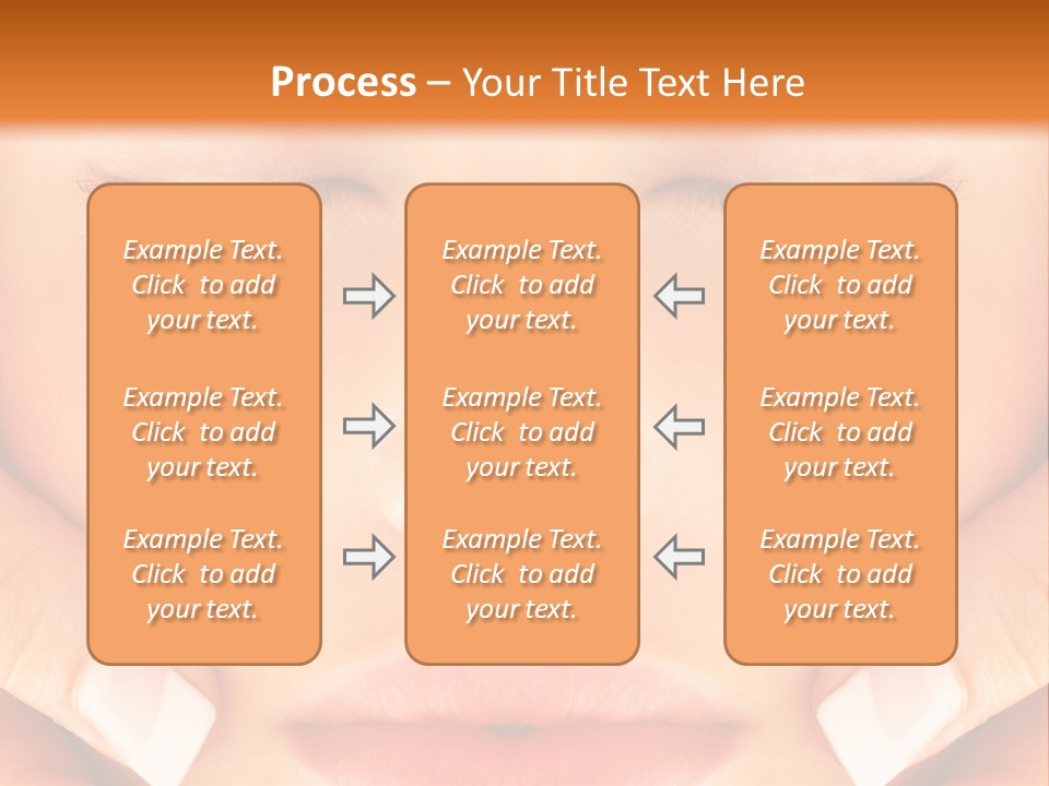 A Woman With Her Eyes Closed With Her Hands On Her Face PowerPoint Template