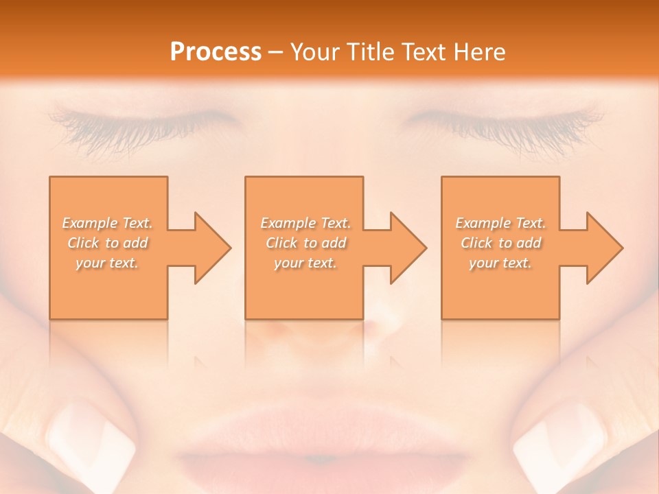 A Woman With Her Eyes Closed With Her Hands On Her Face PowerPoint Template