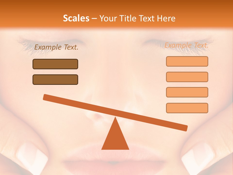 A Woman With Her Eyes Closed With Her Hands On Her Face PowerPoint Template