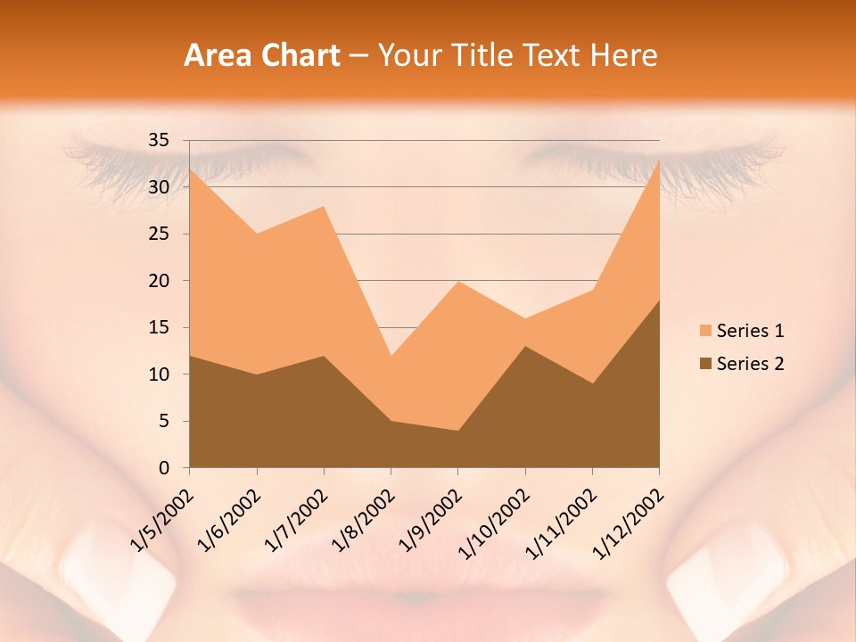 A Woman With Her Eyes Closed With Her Hands On Her Face PowerPoint Template