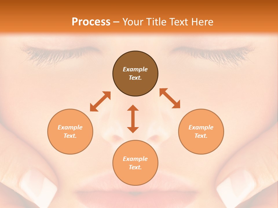 A Woman With Her Eyes Closed With Her Hands On Her Face PowerPoint Template