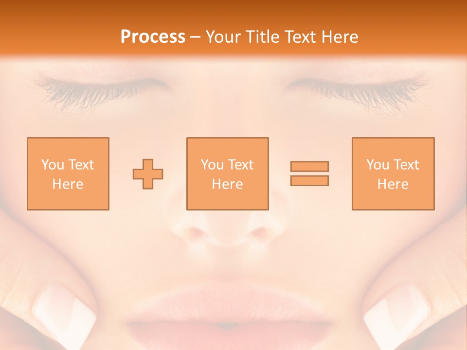 A Woman With Her Eyes Closed With Her Hands On Her Face PowerPoint Template