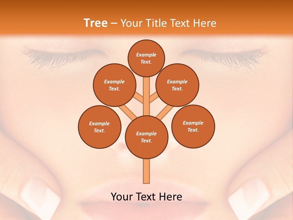 A Woman With Her Eyes Closed With Her Hands On Her Face PowerPoint Template