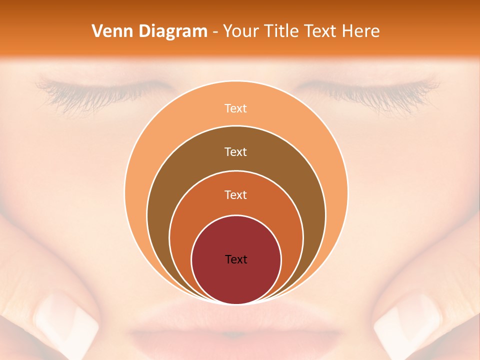 A Woman With Her Eyes Closed With Her Hands On Her Face PowerPoint Template